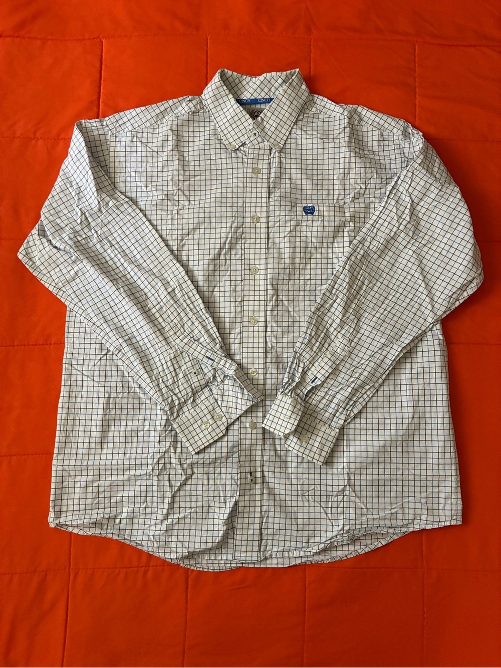 Cinch Shirt Mens Medium Check Plaid Long Sleeve Western Multicolor